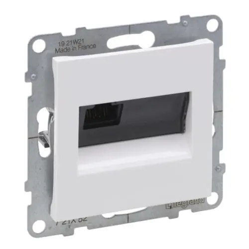 Gniazdo komputerowe pojedyncze RJ45 Kat. 6 UTP Legrand SUNO - białe (ref. 721152)