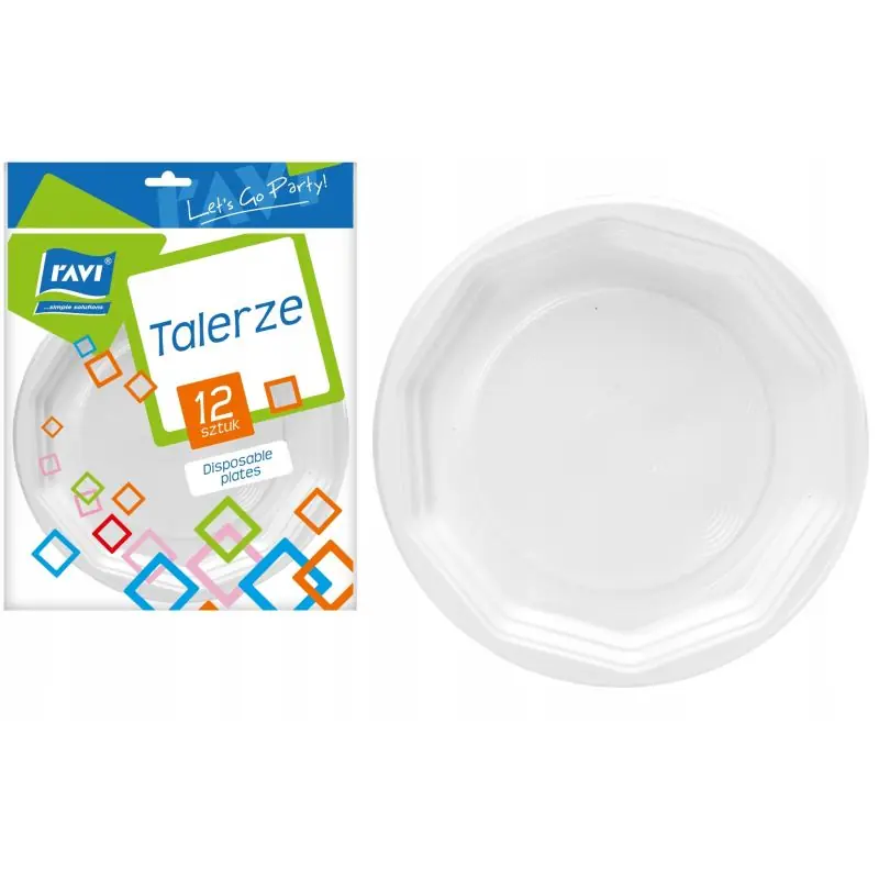 Talerze jednorazowe Ravi 12 szt.