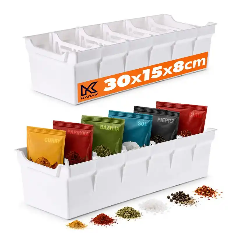 Organizer na przyprawy Austis 30 x 15 cm biały