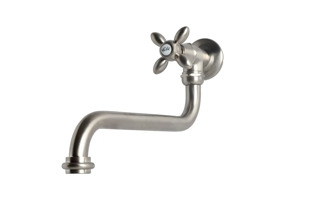 Bleu Provence Bateria kuchenna ścienna z obrotową wylewką brushed nickel RKO02NS