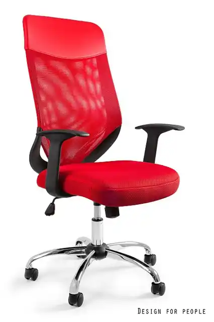Unique Mobi Plus Fotel biurowy czerwony W-952-2