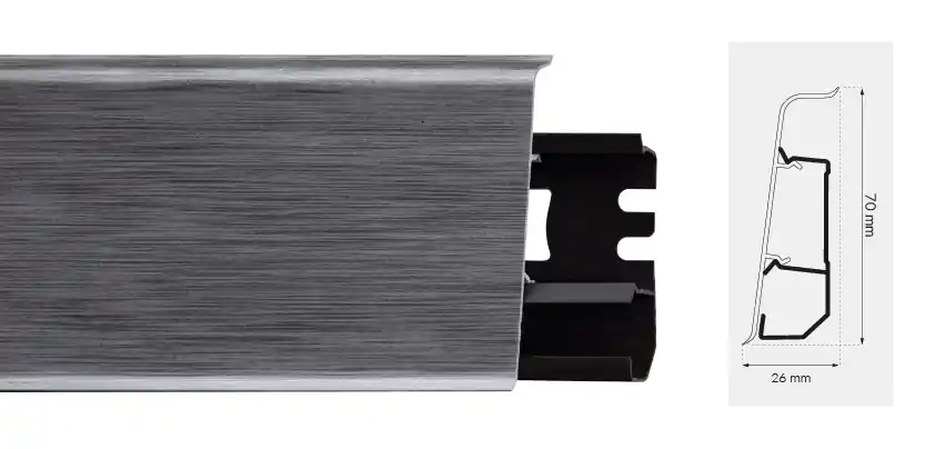 LISTWA PRZYPODŁOGOWA ARBITON INDO 17 ALUMINIUM