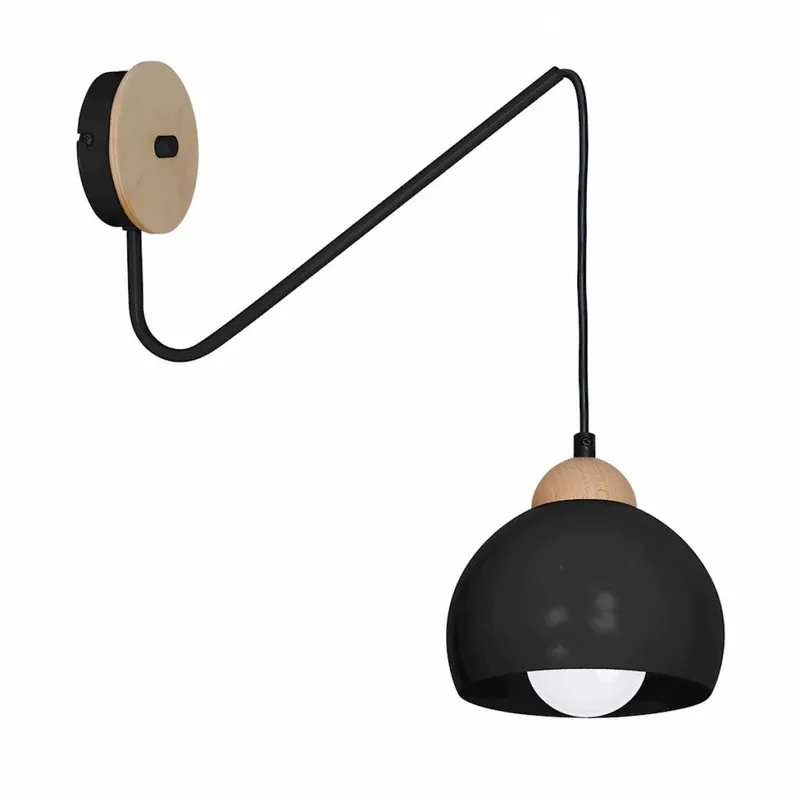 Kinkiet Dama black 1xE27