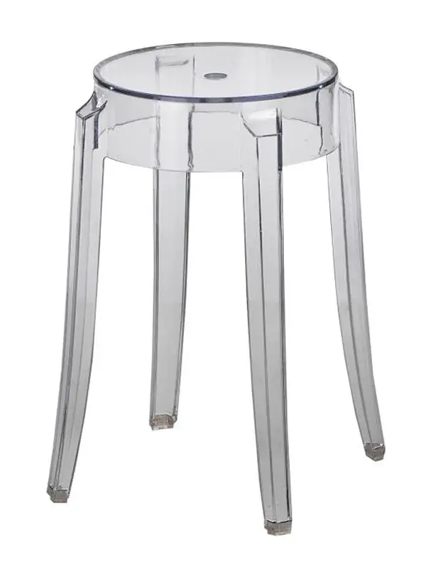 Transparentny taboret okrągły - Sador