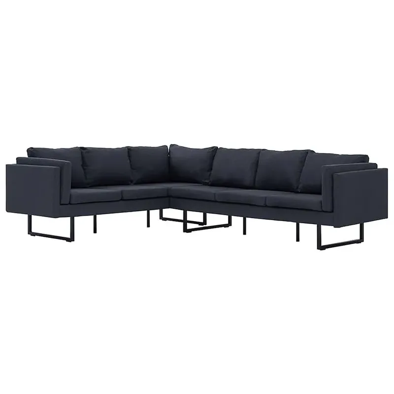 Przestronna sofa narożna Selwa - ciemoszara