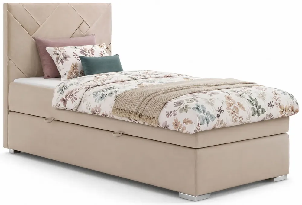 Pojedyncze łóżko boxspring Murowis 90x200 - 32 kolory