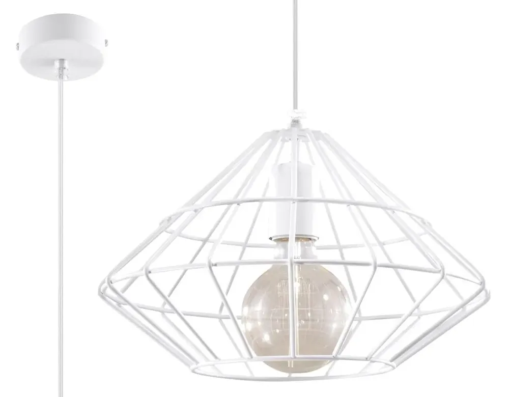 Loftowa lampa wisząca E841-Lindello - biały