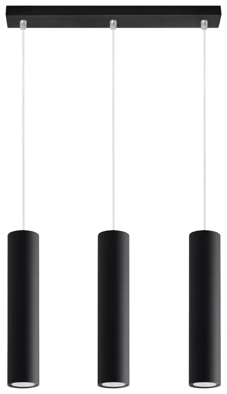 Potrójna lampa wisząca E851-Grafo - czarny