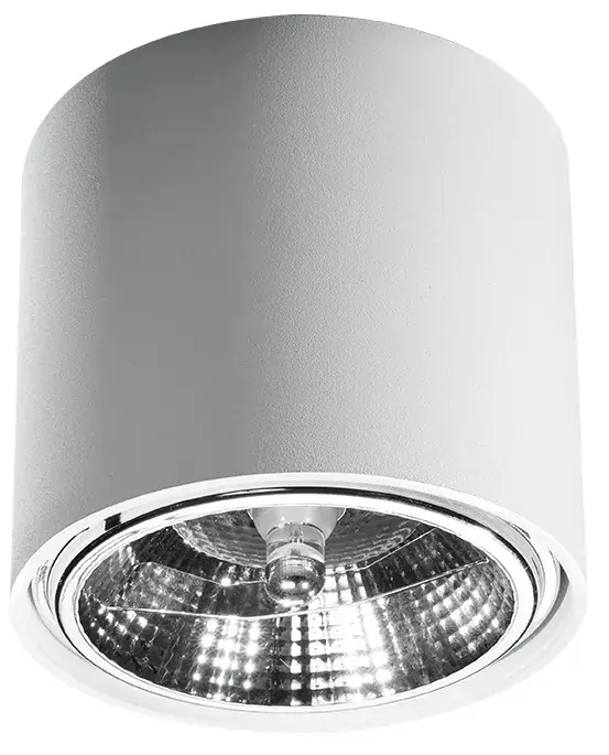 Biały nowoczesny plafon LED tuba - EX655-Helfi