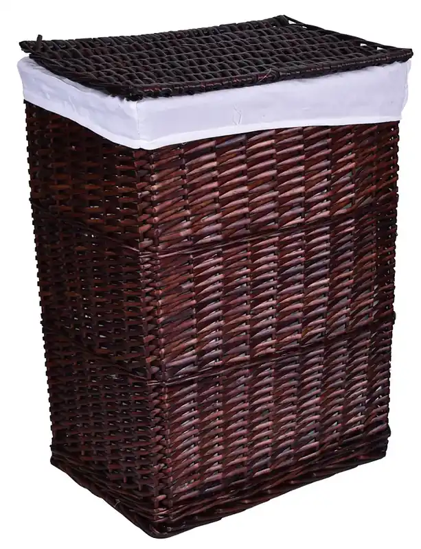 Wiklinowy kosz na pranie wenge 72L - Skalo