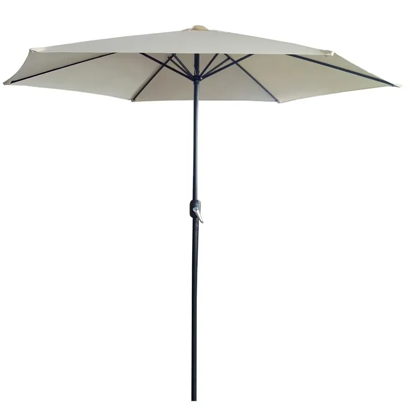Beżowy okrągły parasol do ogrodu - Tony