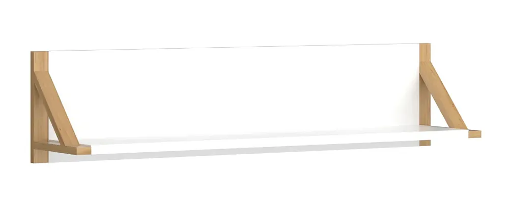 Biała minimalistyczna półka ścienna - Kersa 12X