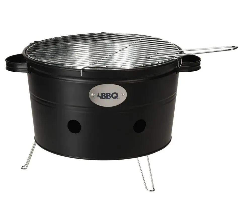 Czarny okrągły grill ze stali - Zilmis