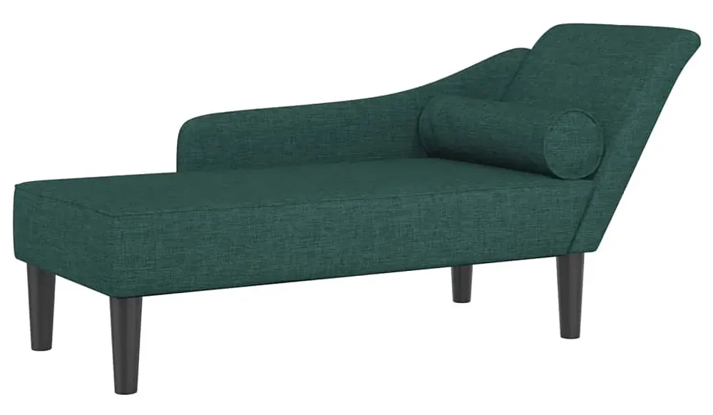 Zielony elegancki szezlong z poduszką - Ores