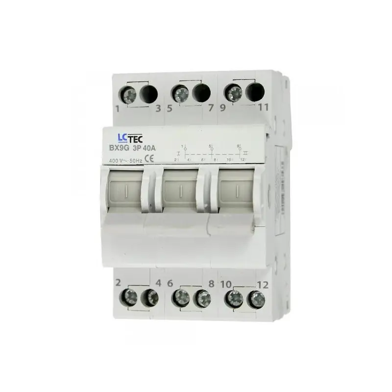 Przełącznik modułowy 1-0-2 BX9G 40A 3P LC-Tec