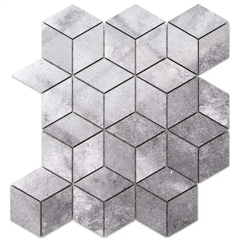 Mozaika gresowa diamond romb ciemna szara